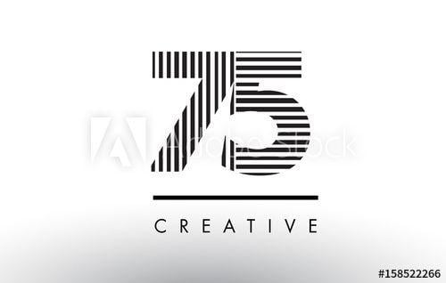 Black and White Lines Brand Logo - 75 Black and White Lines Number Logo Design. - Buy this stock vector ...