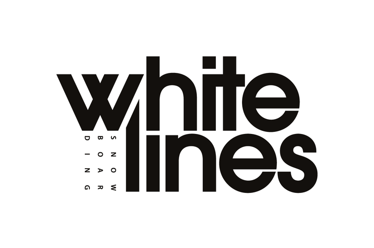 Black and White Lines Brand Logo - Roll-Up Beanie - Black / Whitelines Snowboarding