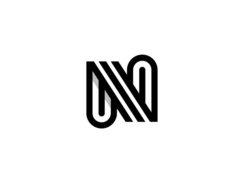 Black and White Lines Brand Logo - N by Landon Cooper | Dribbble | Dribbble