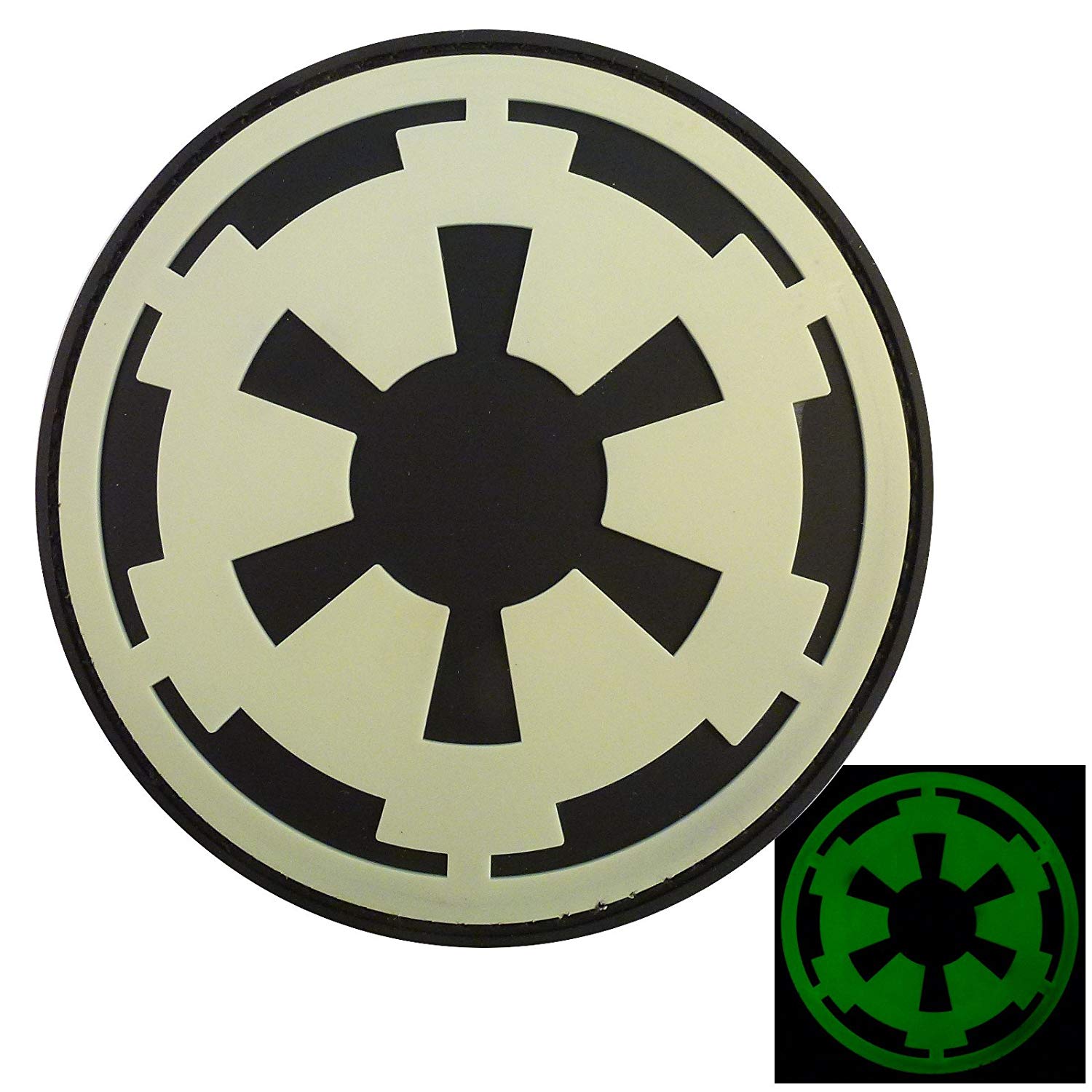 Imperial Logo - Glow Dark Star Wars Galactic Empire Insignia Imperial Logo PVC ...