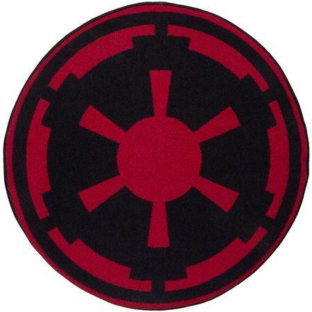 Imperial Logo - Star Wars Imperial Logo Round Rug - Walmart.com