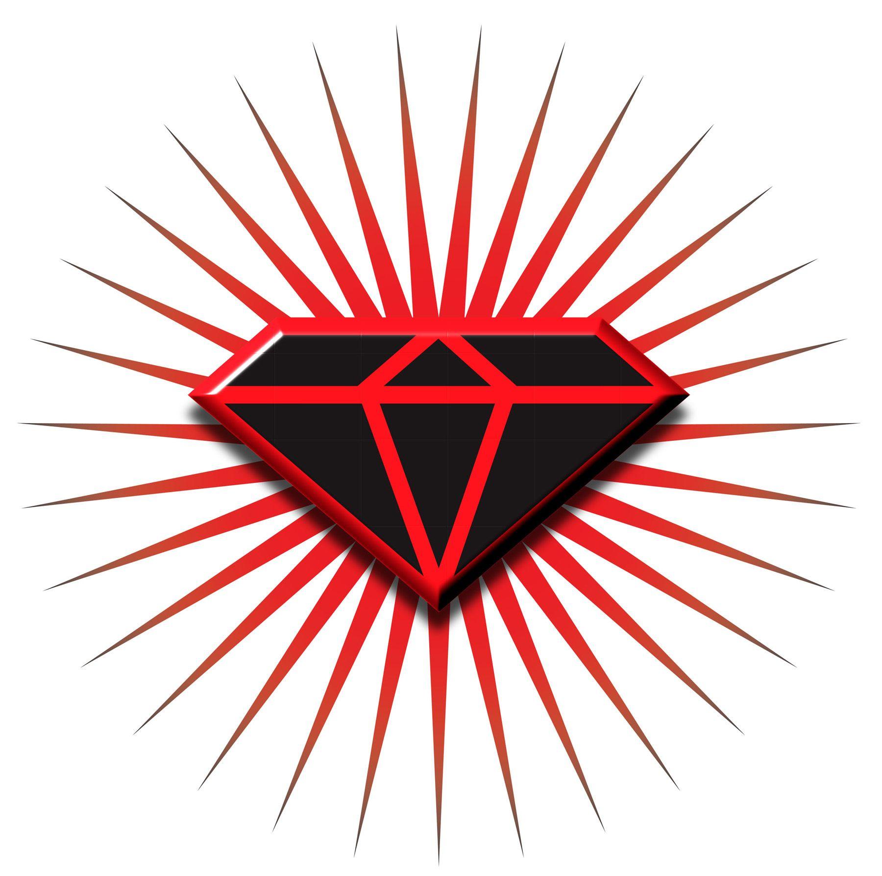 Red and Black Diamond Logo - Black diamond Logos