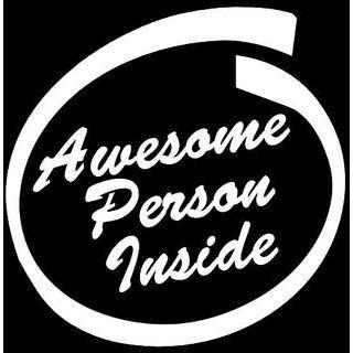 Awesome Person Logo - Buy Decal Awesome Person Inside Sticker for Car Online 42% Off