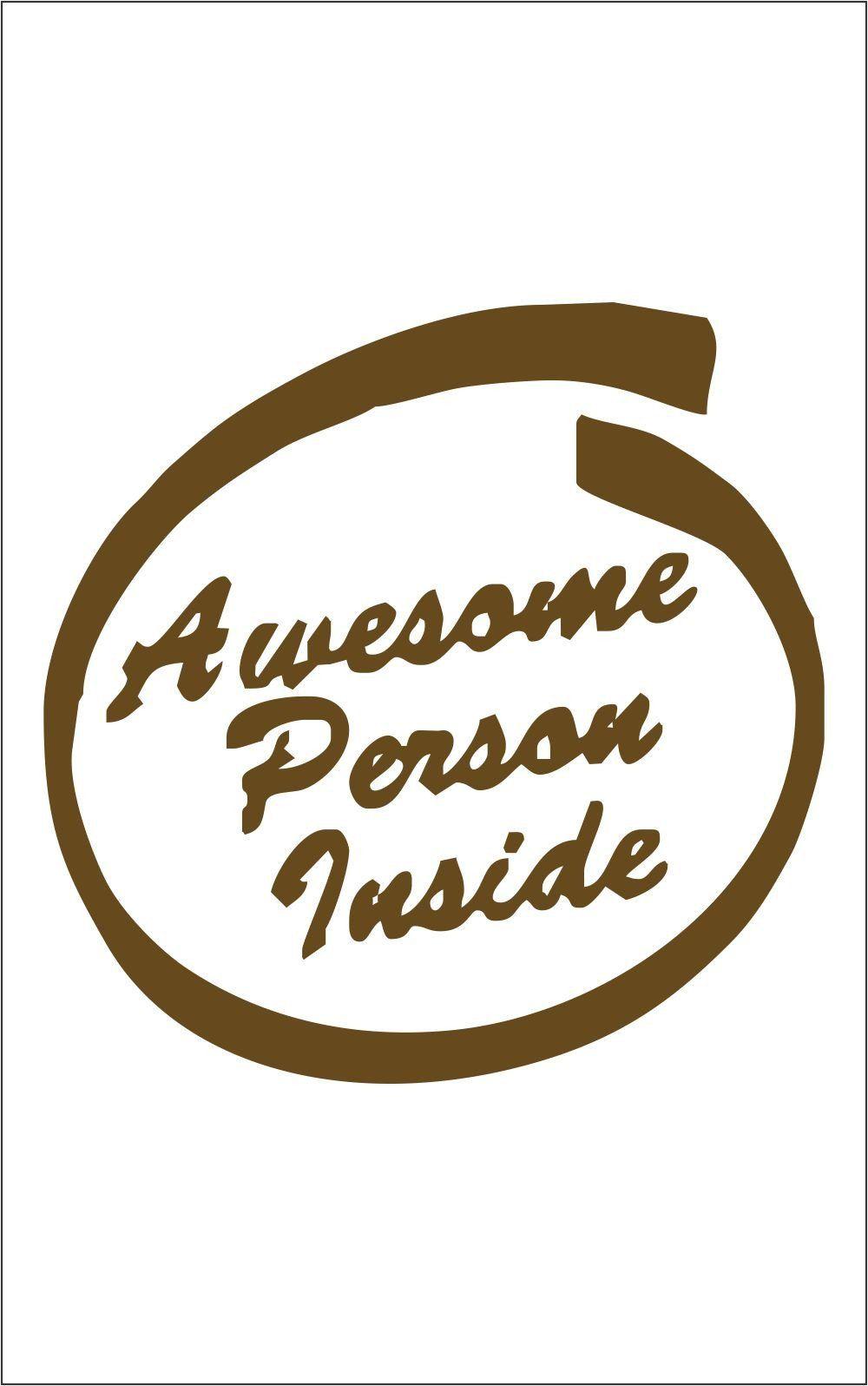 Awesome Person Logo - Awesome Person Inside T-Shirt for Women - T Bhai