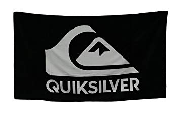 The Quiksilver Logo - Zeckos Black & White Quiksilver Logo Beach Towel 40 X 70