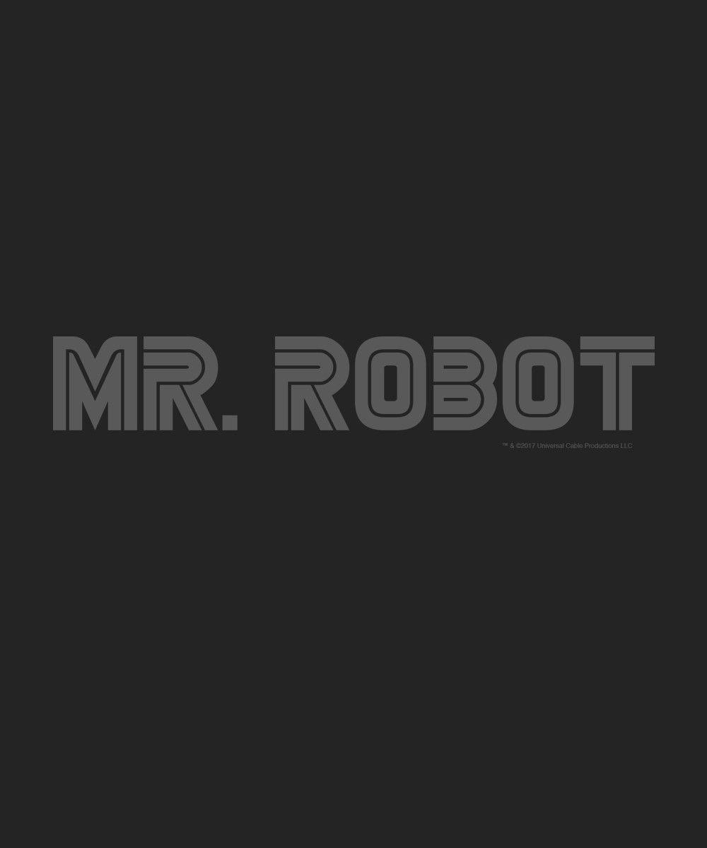 White Robot Logo - Mr. Robot Logo Men's Short Sleeve T Shirt