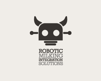 White Robot Logo - Logo Design: Robots