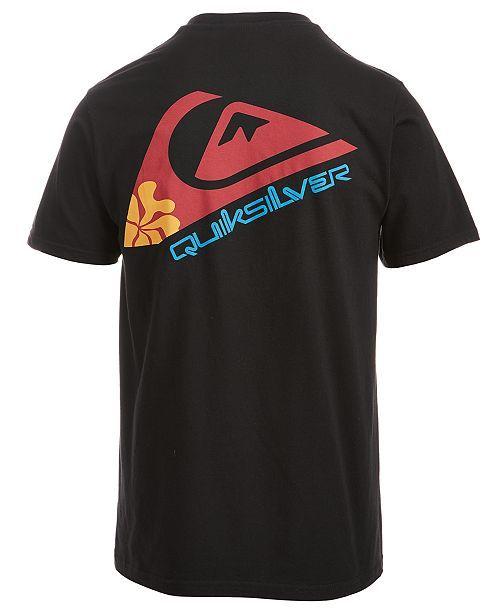 The Quiksilver Logo - Quiksilver Men's Hibiscus Logo Print T Shirt Shirts