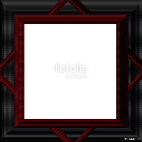 Line Black and Red Diamond Logo - Black & Red Diamond Frame isolated clipping area