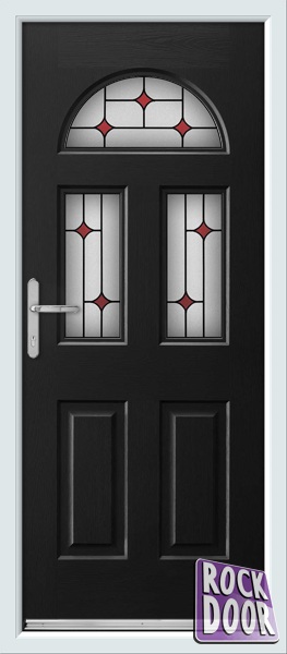 Line Black and Red Diamond Logo - Black Tennessee Red Diamond Fully Fitted Rock Door