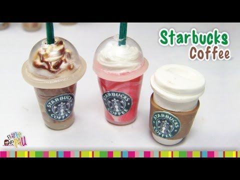 Polymer Clay Starbucks Logo - Starbucks Coffee (LID) polymer clay tutorial / Café de Starbucks de ...