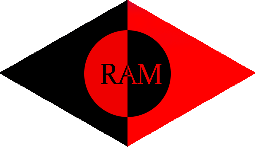 A Black Red Diamond Logo - Ram Logo v3 (Red and Black Diamond)