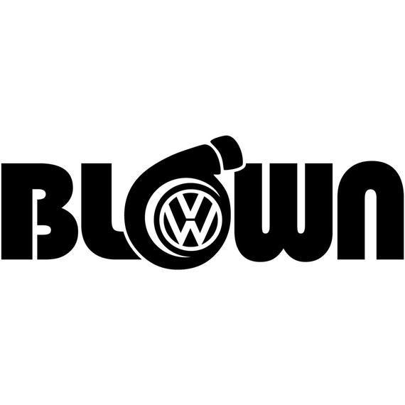 VW Turbo Logo - Volkswagen VW Blown Turbo Euro Eurogasm Decal Sticker Car