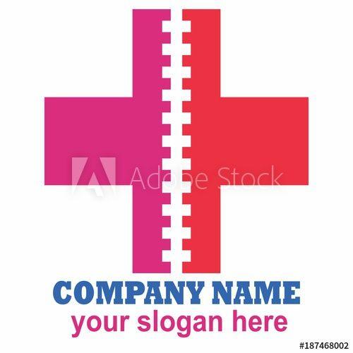 Red White Cross Company Logo - Medical, Hospital, Pharmacy, Healthy, Cross, 3D, Red, White