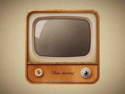 Old TV Logo - Best Illustration Television Icon Design Retro image on Designspiration
