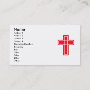 Red White Cross Company Logo - Red Cross Business Cards & Profile Cards | Zazzle CA