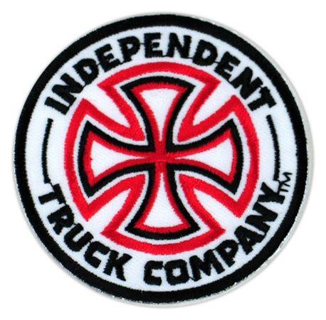 Red White Cross Company Logo - Independent Truck Co. RED/WHITE CROSS Patch