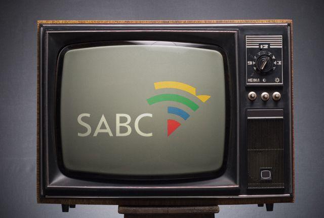 Old TV Logo - SABC logo on old tv
