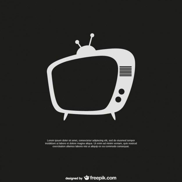 Old TV Logo - Template with retro tv set Vector