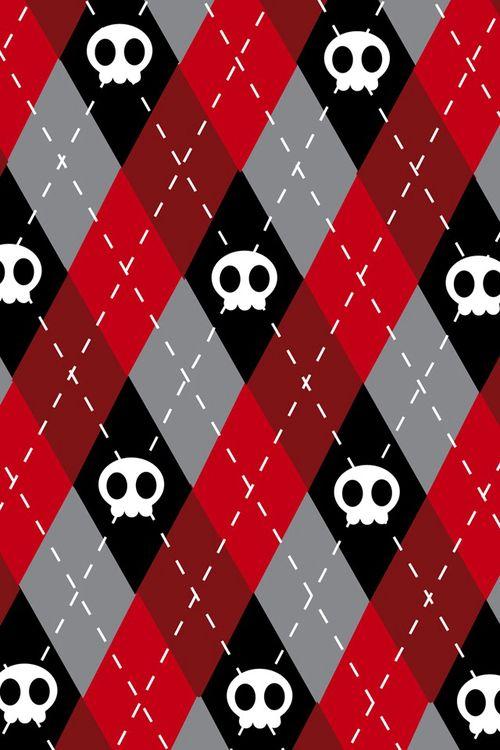 A Black Red Diamond Logo - Wallpapers skulls black red white grey on We Heart It