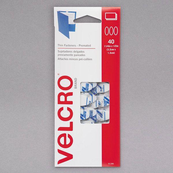 Red Rectangle White Oval Logo - Velcro® 91386 1/2