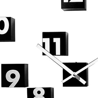 3 Black Blocks Logo - arango wall clock