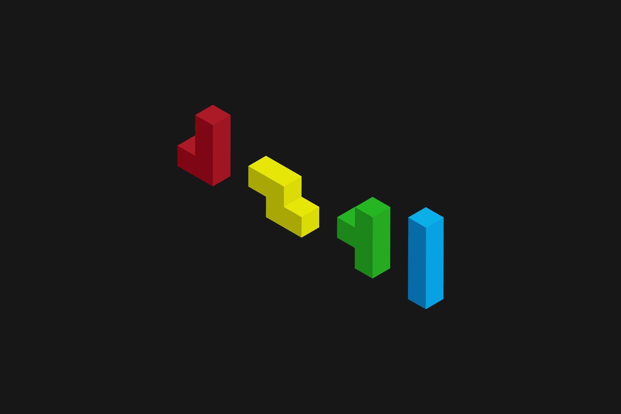 3 Black Blocks Logo - Tetris black blocks blue gray wallpaper | AllWallpaper.in #3744 | PC ...