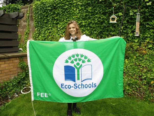 Old Blue and Green Eco-Activities Logo - Uddingston Grammar - Eco Club & Sustainability Activities