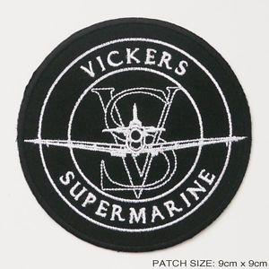 Military Aircraft Logo - VICKERS SUPERMARINE SPITFIRE Aircraft Company Logo Embroidered Iron