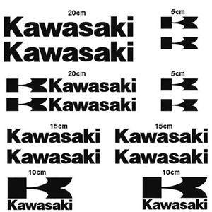 Kawasaki Motorcycle Logo - Kawasaki Motorcycle Logo Vinyl Decal Set Of 14 Various Sizes And ...
