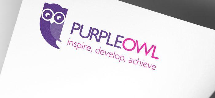 Purple and Magenta Logo - Brand Development for Purple Owl | Purple owl logo design