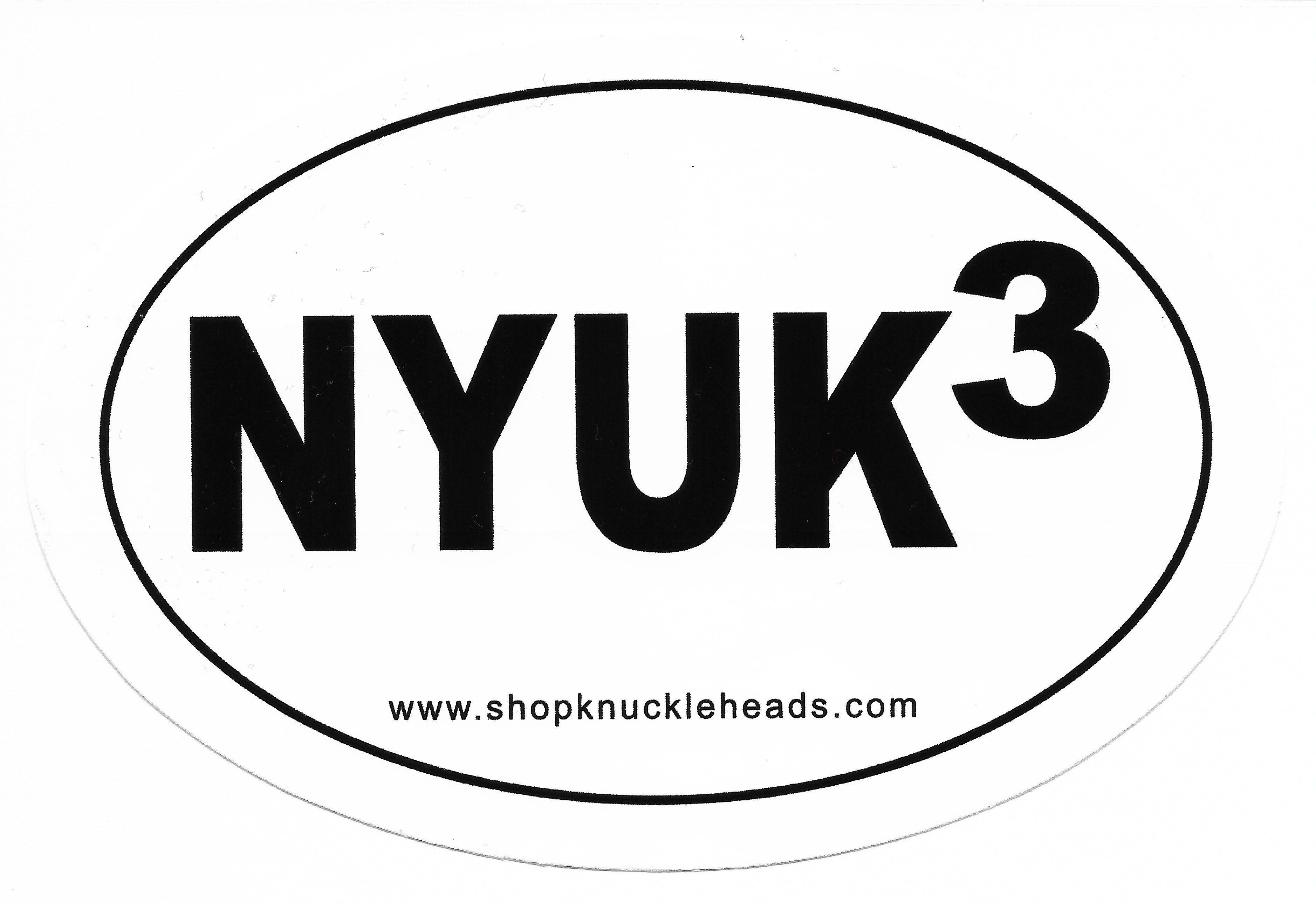 Three Oval Logo - Three Stooges Oval Sticker / Auto Decal - NYUK3 - FREE SHIPPING ...