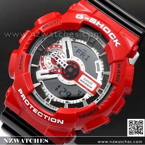 Red and Black G Logo - BUY Casio G Shock Black With Red Limited Sport Watch GA 110RD 4A