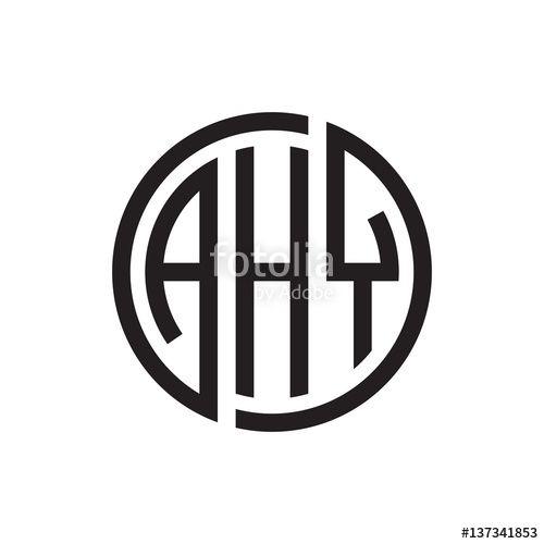 Three Oval Logo - initial three letter logo circle black