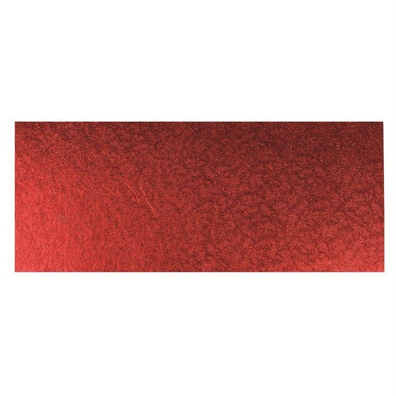 Oblong Red Logo - Single Thick Turned Edge Cake Card - Log / Oblong - Red - 12