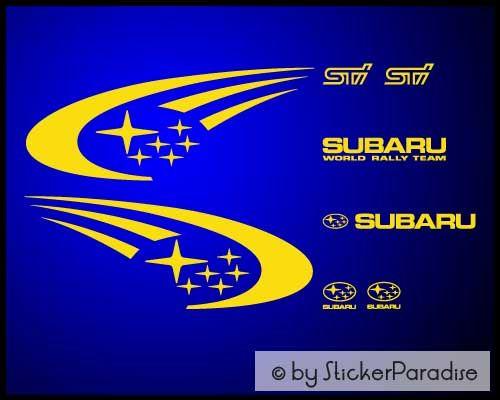 Subaru World Rally Team Logo - StickerParadise World Rally Team