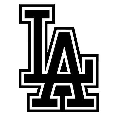 Los Angeles Logo - LOS ANGELES DODGERS Logo Vinyl Sticker Big Decal Window Wall Art Car ...