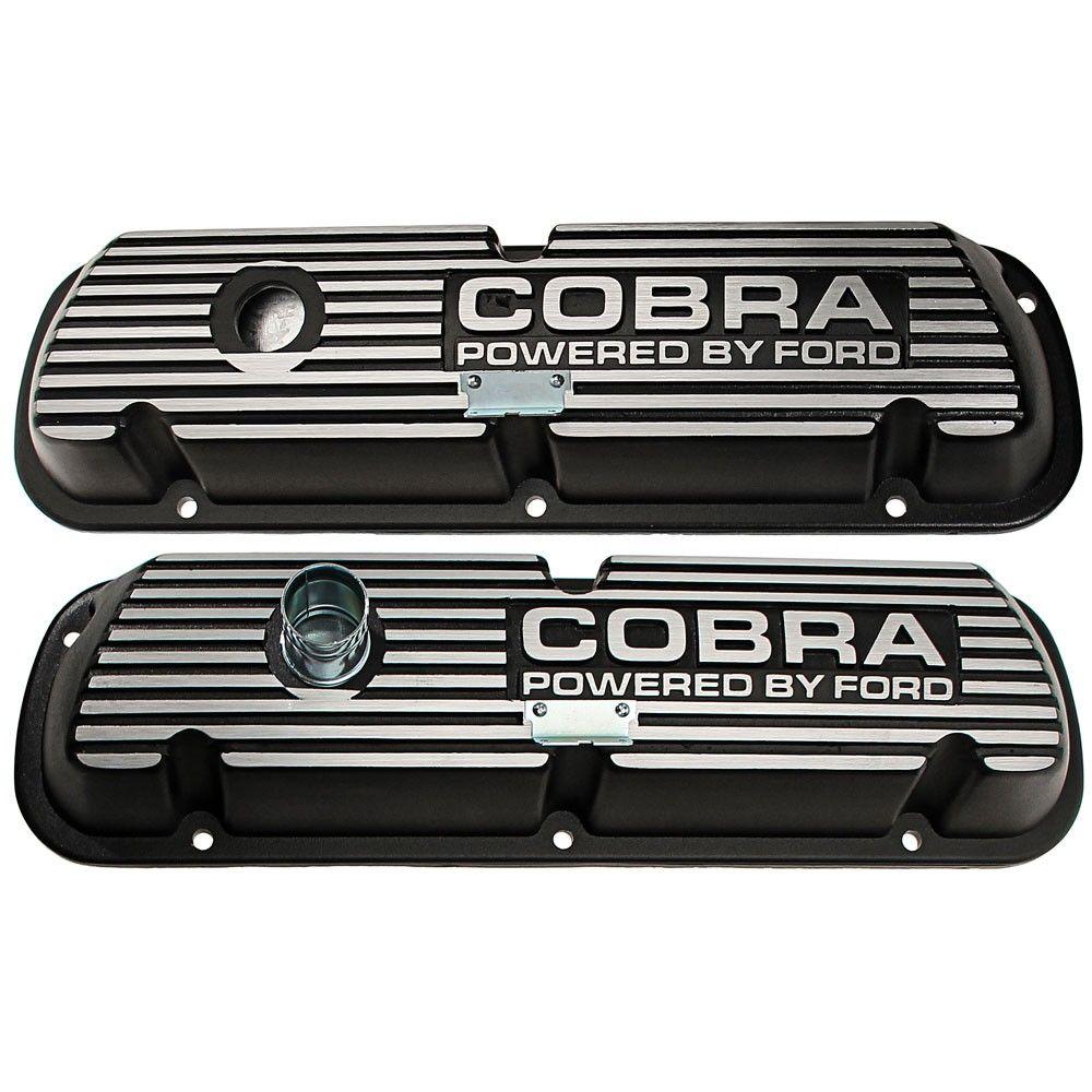 Ford Racing Valve Cover Logo - M 6582 A Mustang Ford Racing Valve Cover Black Cobra Powered