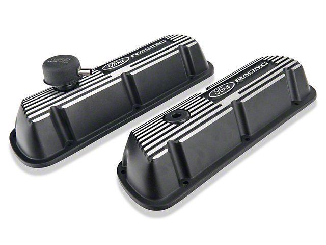 Ford Racing Valve Cover Logo - Ford Performance Mustang Black Valve Covers W/ Logo M 6582 A301R 79