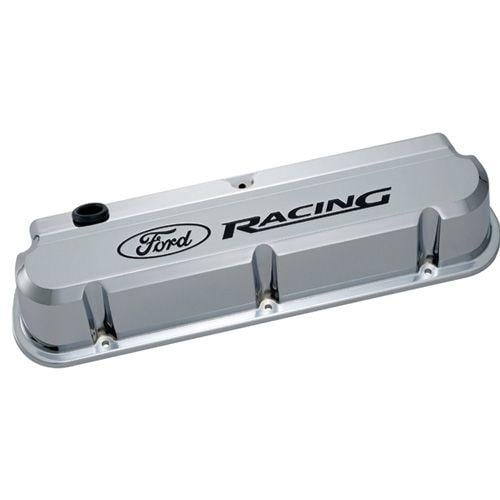 Ford Racing Valve Cover Logo - FORD RACING LOGO SLANT EDGE VALVE COVER, CHROME. Part Details