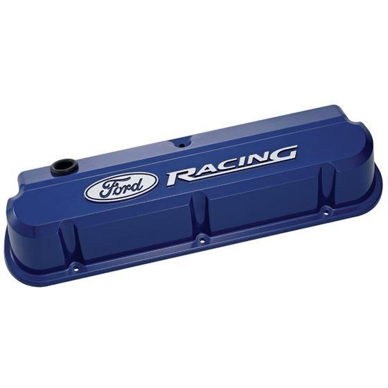 Ford Racing Valve Cover Logo - Ford Racing 302 136 Valve Covers Slant Edge Tall Die Cast Blue