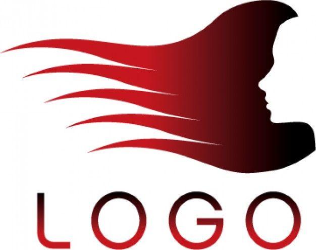 Lady with Flowing Hair Logo - Girl With Flowing Hair Logo - Clipart & Vector Design •