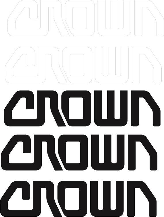 Crown Forklift Logo - CROWN Forklift decal set replica | Etsy