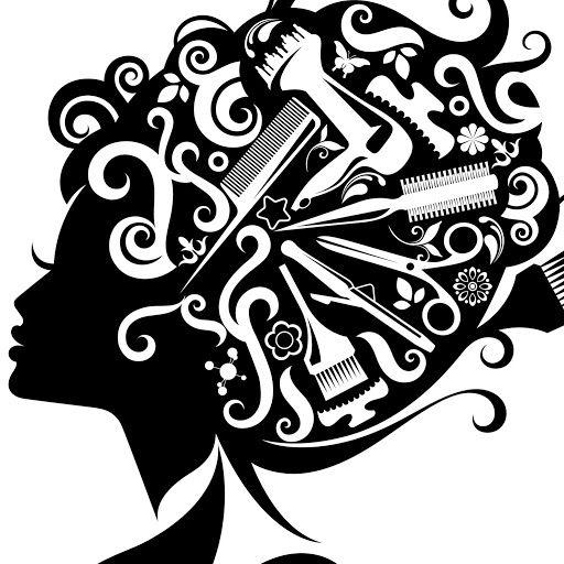 Lady with Flowing Hair Logo - Woman Profile Flowing Hair Logo - Clipart & Vector Design •