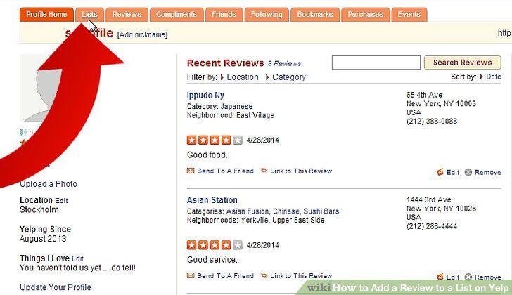 Yelp Review List Logo - How to Add a Review to a List on Yelp: 5 Steps (with Pictures)