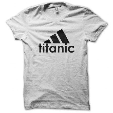 Funny Shirt Logo - T Shirt Adidas Logo Titanic Funny White