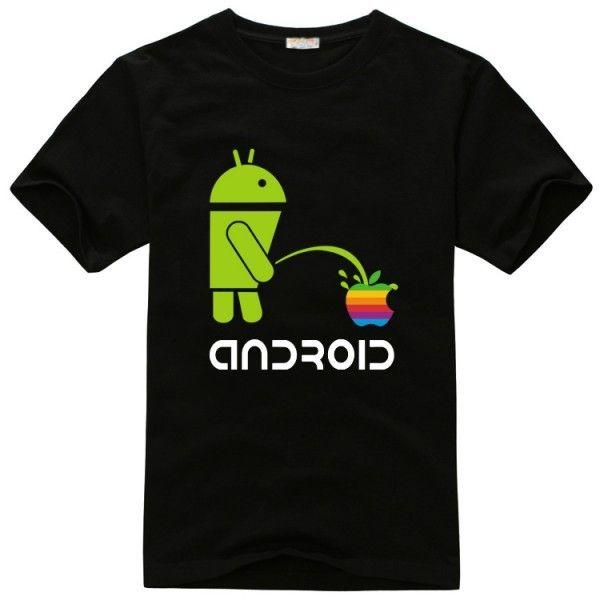 Funny Shirt Logo - Android and Apple spoof logo funny t shirt - Fanraro
