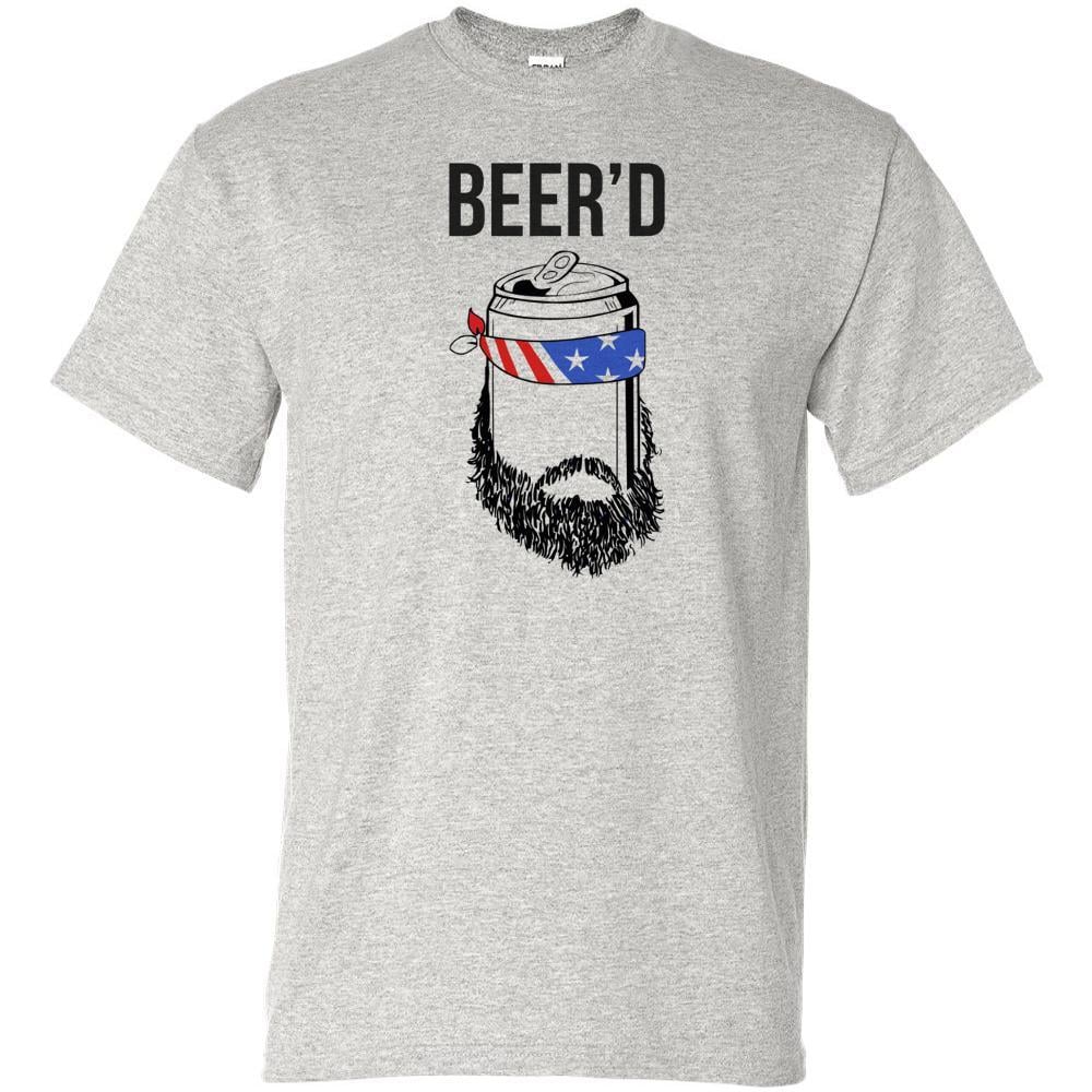 Funny Shirt Logo - Beer'd Funny Beard Beer Logo T Shirt | Read My Funny T Shirt