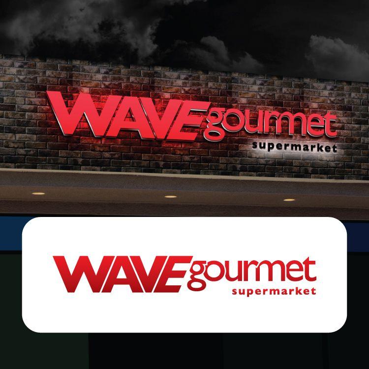 Australian Red Wave Logo - Upmarket, Colorful, Cafe Logo Design for Wave Gourmet