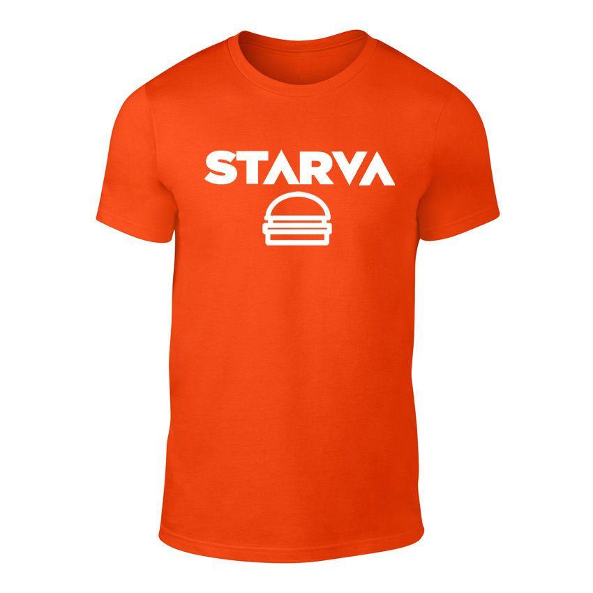 Funny Shirt Logo - STRAVA STARVA BURGER LOVE FOOD T-SHIRT - LOGO FUNNY SPORT LAZY GIFT ...